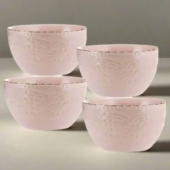 Chateau Pink Set of 4 Soup Cereal Bowls