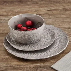 Chateau Smoke 12 Piece Dinnerware Set, Service for 4