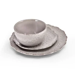 Chateau Smoke 12 Piece Dinnerware Set, Service for 4
