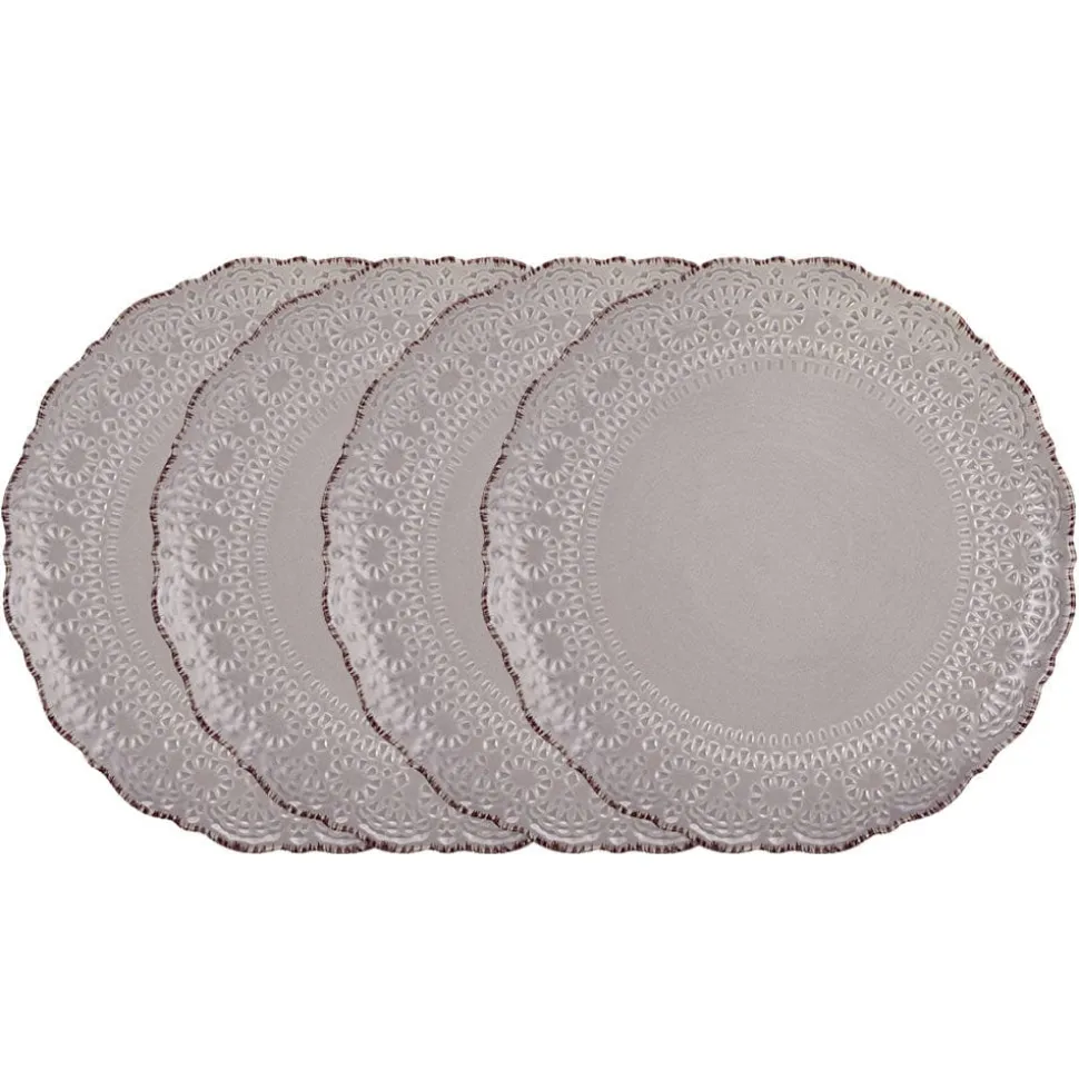 Chateau Smoke Set of 4 Dinner Plates