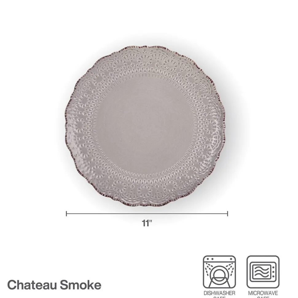 Chateau Smoke Set of 4 Dinner Plates