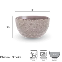 Chateau Smoke Set of 4 Soup Cereal Bowls