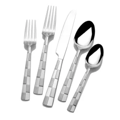 Checkered Frost 20 Piece Flatware Set, Service for 4