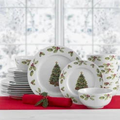 Christmas Day 24 Piece Dinnerware Set, Service for 8