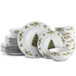 Christmas Day 24 Piece Dinnerware Set, Service for 8