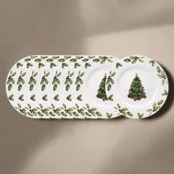Christmas Day Set of 8 Salad Plates