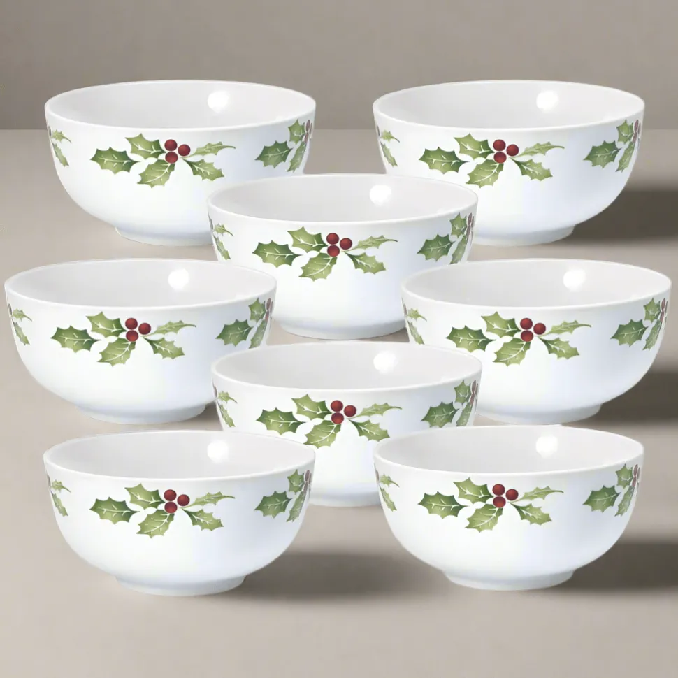 Christmas Day Set of 8 Soup Cereal Bowls