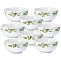 Christmas Day Set of 8 Soup Cereal Bowls