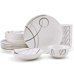 Circles 18 Piece Dinnerware Set, Service for 6