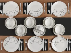 Circles 18 Piece Dinnerware Set, Service for 6