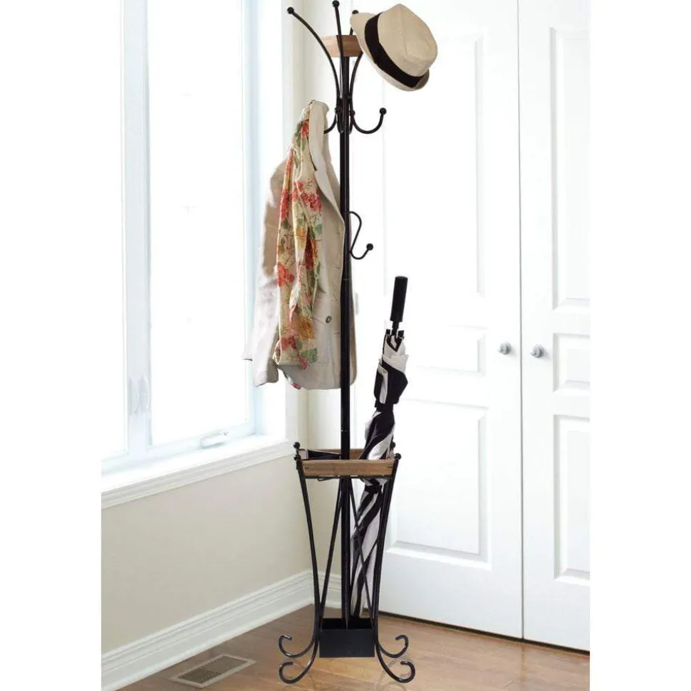 Coat Rack With Umbrella Stand