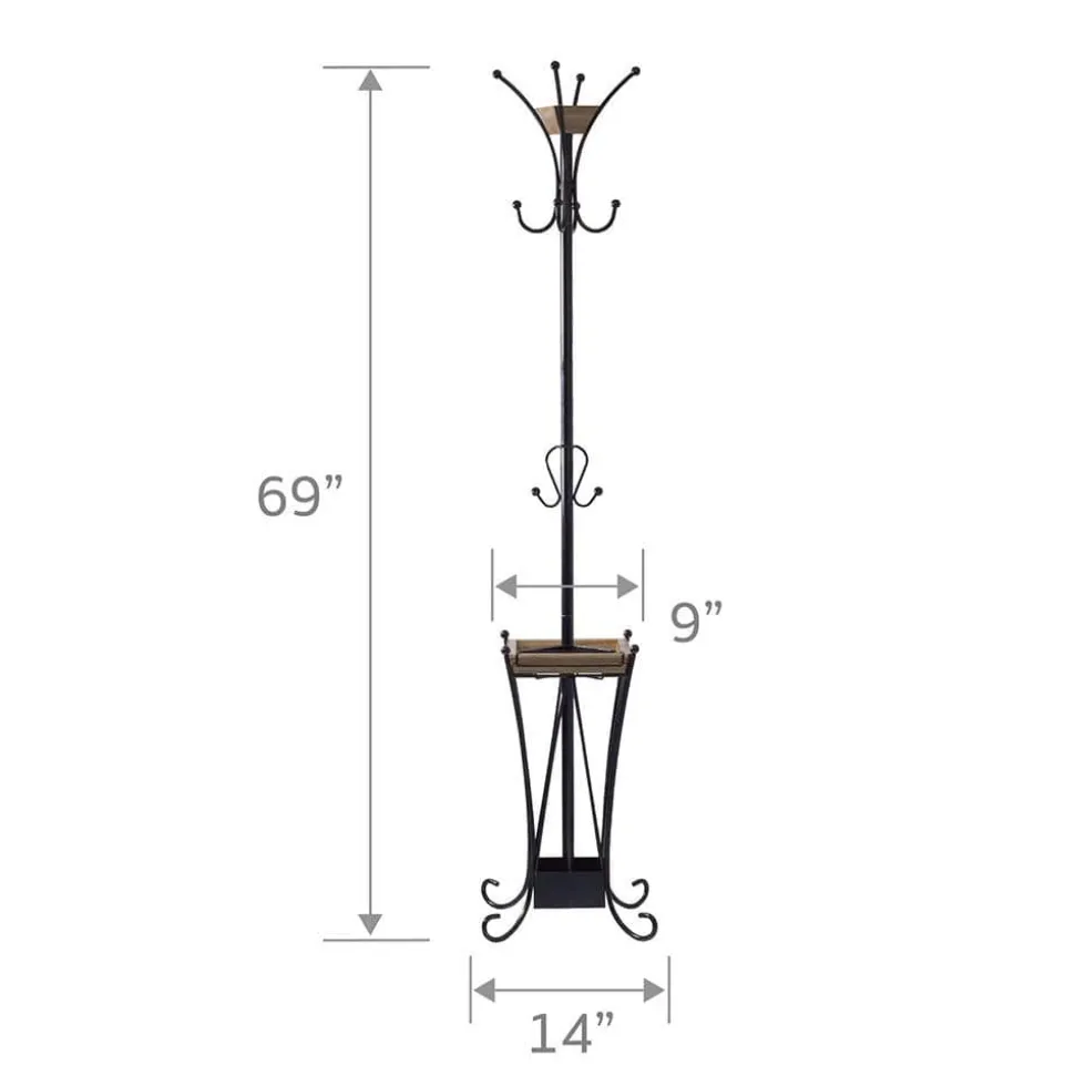 Coat Rack With Umbrella Stand