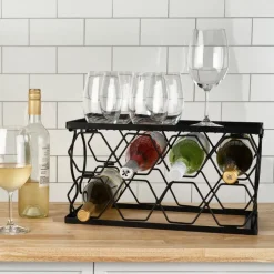 Collapsible Stackable 8 Bottle Wine Rack