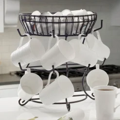 Countryside Mug Tree with Basket