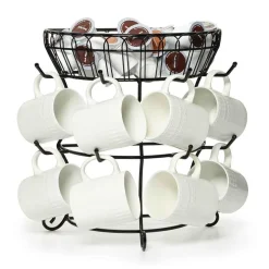 Countryside Mug Tree with Basket