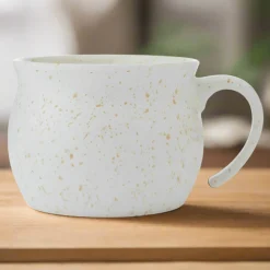 Cream Speckled Jumbo Soup Mug