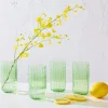Darbie Angell Dappled Clouds Seafoam Set of 4 Highball Glasses