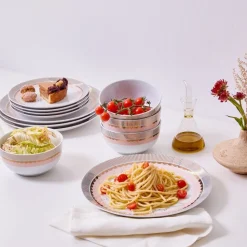 Darbie Angell Golden Charm Metallic 12 Piece Dinnerware Set, Service for 4