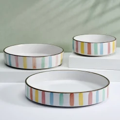 Darbie Angell Happy Spring Summer 9 piece Bowl Set, Service for 3