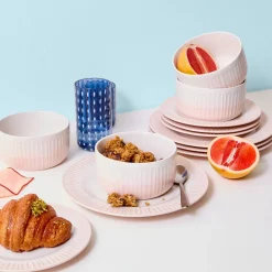 Darbie Angell Rising Up Blush 12 Piece Dinnerware Set, Service for 4