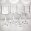 Darbie Angell Set of 4 Prismatic Wine Glasses