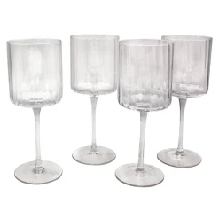 Darbie Angell Set of 4 Prismatic Wine Glasses