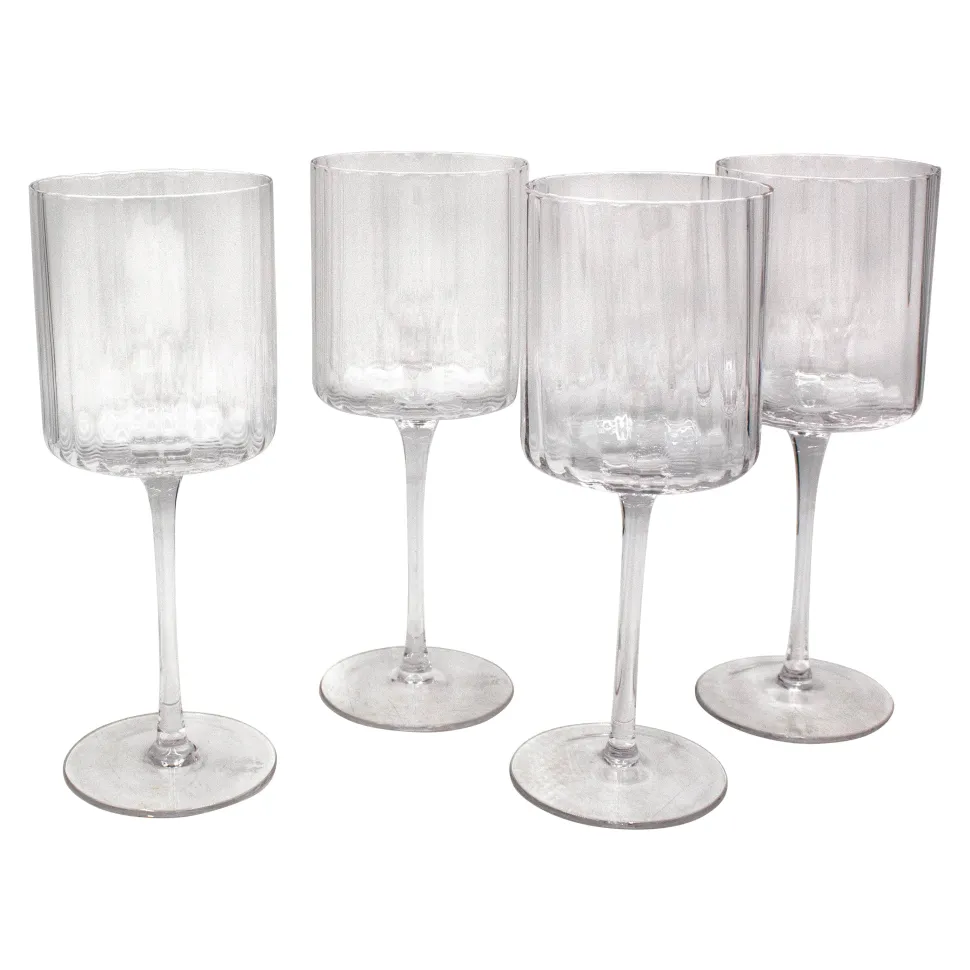 Darbie Angell Set of 4 Prismatic Wine Glasses