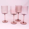 Darbie Angell Set of 4 Prismatic Lilac Wine Glasses