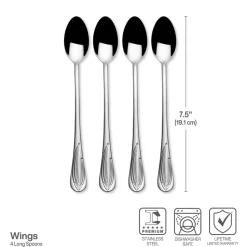 Darbie Angell Wings Set of 4 Long Handle Spoons