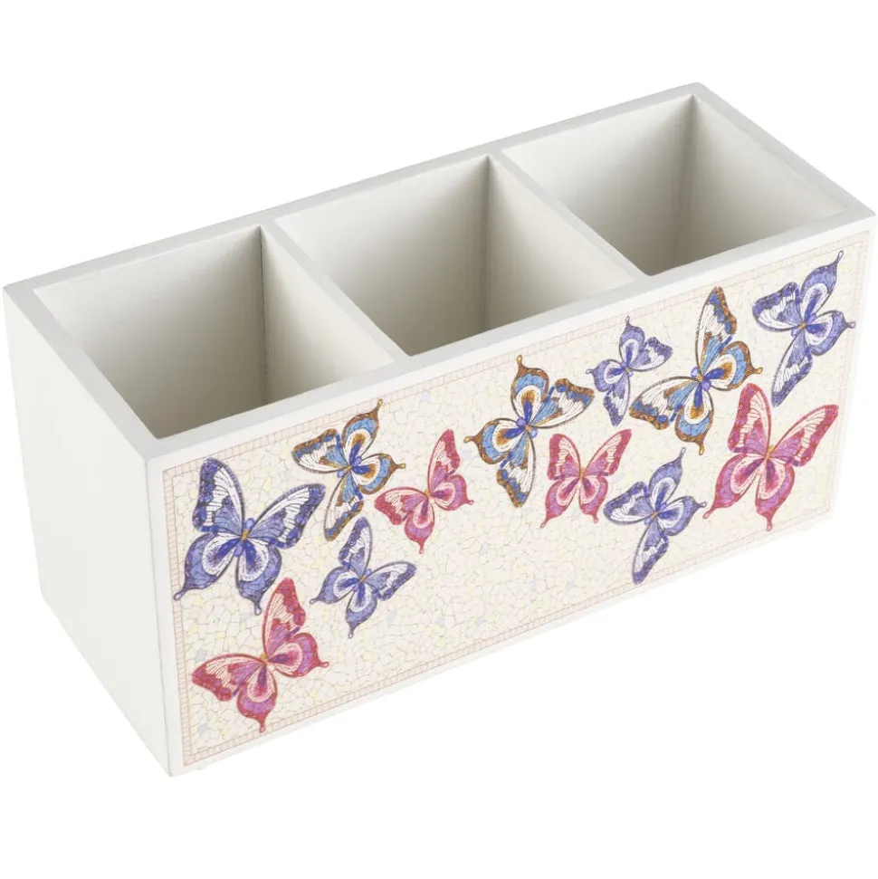 Dolly Parton Mosaic Butterfly Utensil Flatware Caddy
