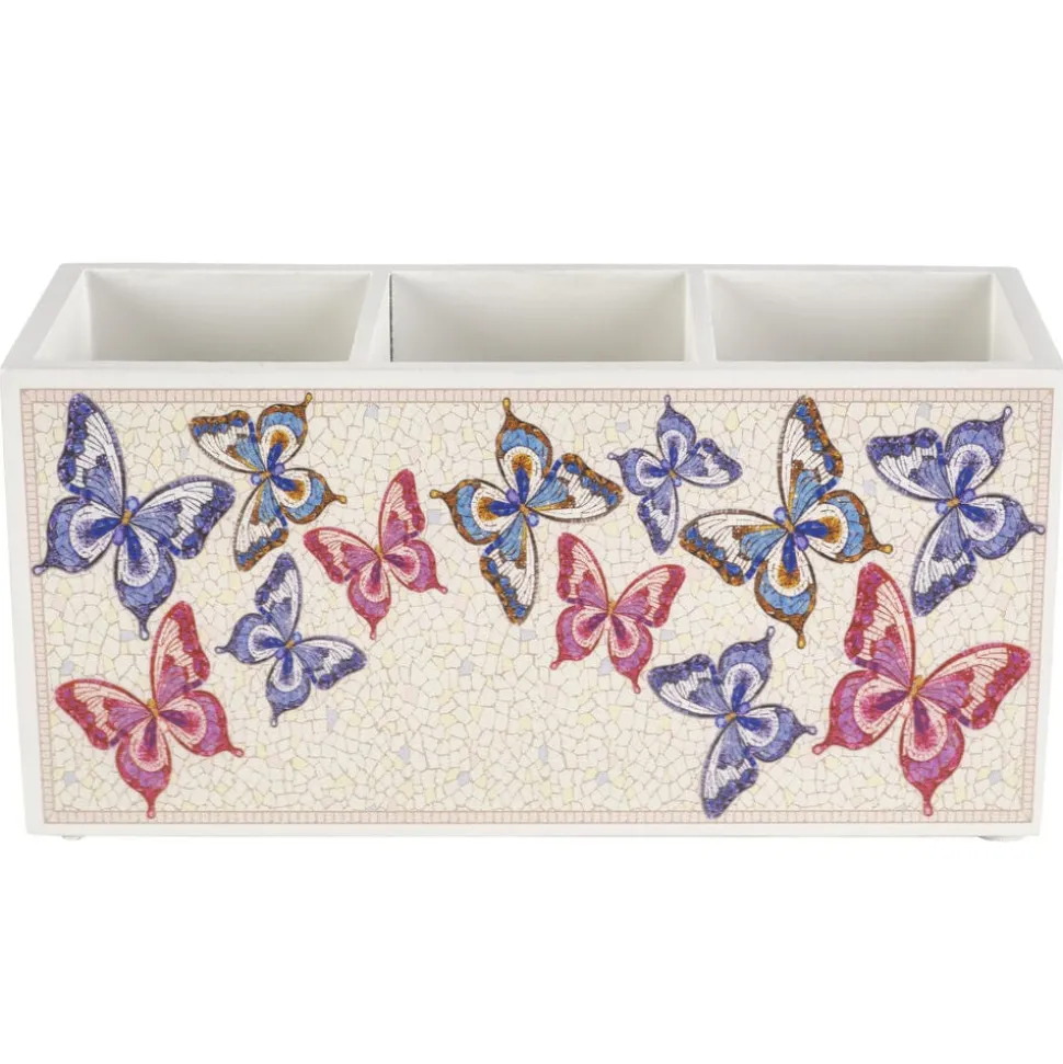 Dolly Parton Mosaic Butterfly Utensil Flatware Caddy