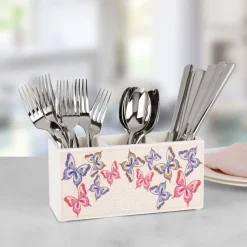 Dolly Parton Mosaic Butterfly Utensil Flatware Caddy