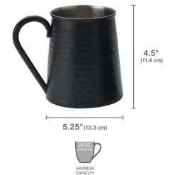 Drew and Jonathan Hammered Black Set of 2 Beer Mugs