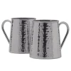 Drew and Jonathan Stainless Hammered Set of 2 Beer Mugs