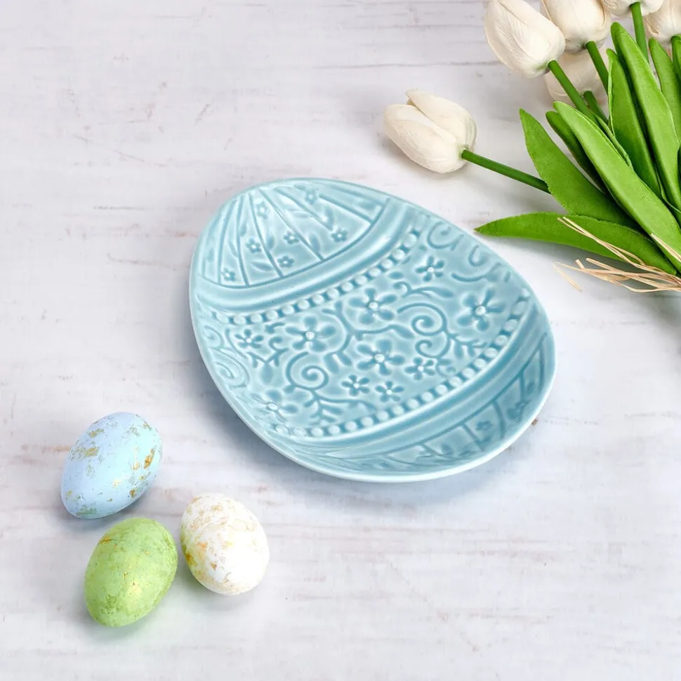 Easter Egg Teal Plate