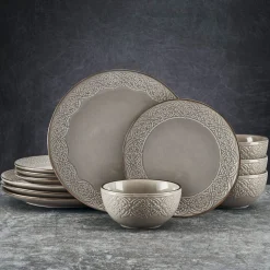 Emma 12 Piece Dinnerware Set, Service for 4