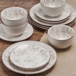 Enchanted Bloom 12 Piece Dinnerware Set, Service for 4