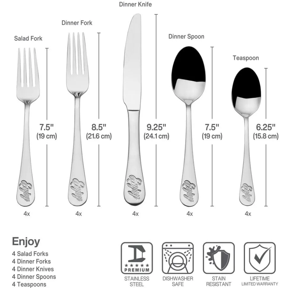 Enjoy 20 Piece Flatware Set, Service for 4