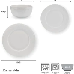 Esmeralda 24 Piece Dinnerware Set, Service for 8