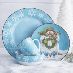 Evergreen Ernie 16 Piece Dinnerware Set, Service for 4