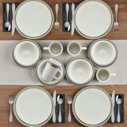 Ezra Grey 16 Piece Dinnerware Set, Service for 4