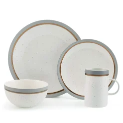 Ezra Grey 16 Piece Dinnerware Set, Service for 4