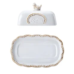 Farmhouse Hen Covered Butter Dish
