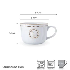 Farmhouse Hen Jumbo Soup Mug