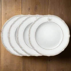 Farmhouse Hen Set of 4 Dinner Plates