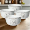 Farmhouse Hen Set of 4 Soup Cereal Bowls