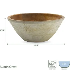 Fitz and Floyd Austin Craft Deep Serve Bowl, White