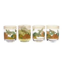 Fitz and Floyd Vintage Vibe Double Old Fashioned Glasses Set of 4