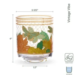 Fitz and Floyd Vintage Vibe Double Old Fashioned Glasses Set of 4