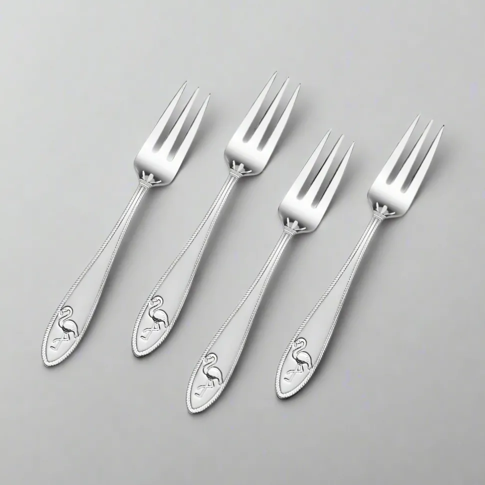Flamingo Set of 4 Appetizer Forks